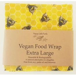 Vegan (non beeswax) XL wrap (55x55cm) - self clinging - reusable, biodegradable and eco-friendly