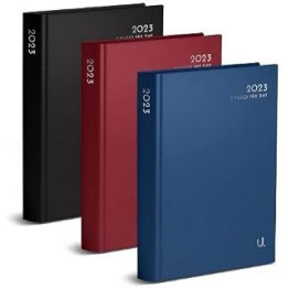 Martello P2893 - A5 2 Pages per Day 2023 Diary, Assorted Classic Colours X1