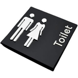 Bathroom Toilet Door Sign,Creative Wall Stickers Wc Indication Signage,crylic Plates Men Women House Number Prompt Plaque