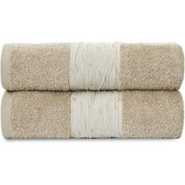 GC GAVENO CAVAILIA Super Soft 600 GSM Towel Set, 100% Egyptain Cotton Water Absorbent Bathroom Towels, Natural, 90X140