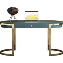 Computer Writing Desk, Sturdy Home Office Table, Work Desk with A Storage Bag And Headphone Hook, Frosted Paint