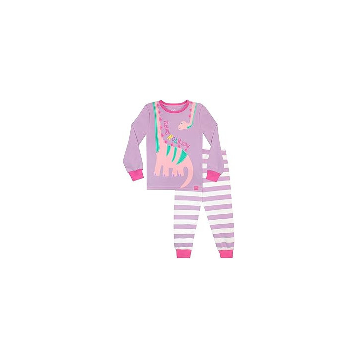 Girls Snug Fit Pyjamas Dinosaur