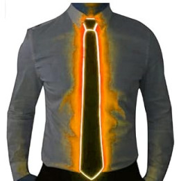 LED Tie Light Up Neckties Luminous Adjustable Flashing LED Light Up Tie Man Light Up Fanny Ties Novelty Necktie for Men LED