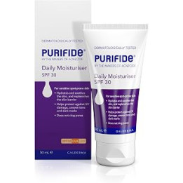 PURIFIDE by Acnecide Moisturiser SPF 30, 50ml, Face Sun Cream For Acne Prone & Sensitive Skin