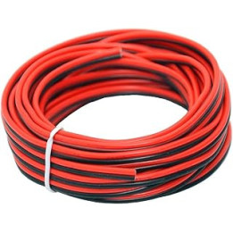 TUOFENG 16 AWG Silicone Electrical Wire 2 Conductor Parallel Wire 10 Meter [Black 5 m Red 5 m] Soft and Flexible Tinned Copper