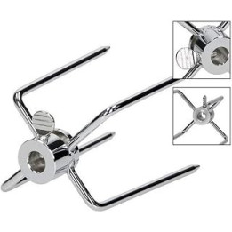 Kosmosta Heavy Duty Stainless Steel Rotisserie Meat Forks BBQ Rotisserie Accessories for 5/16" Square Rotisserie Spit Rods, Set