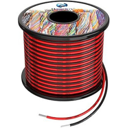 1.3mm² 16 awg Silicone Electrical wire Cable 20Meters [Black 10Meters Red 10Meters] 16 Gauge Separete wire Hook Up oxygen free