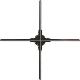 3D Advertising Hologram Display Fan, Adjustable 2000x720 Remote Control 3D Advertising Fan for Malls for Supermarkets (UK Plug)
