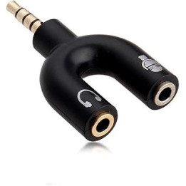3.5mm Audio Jack to Headphone and Microphone U Splitter Converter Adaptor