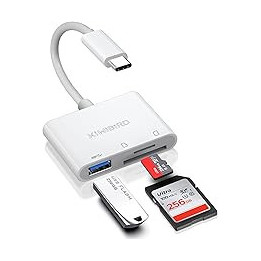KiWiBiRD USB C SD Card Reader, Micro SD to Type C OTG Adapter for SDHC SDXC TF UHS-I Cards Compatible with MacBook Air Pro M1,