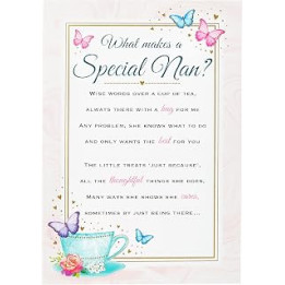 Regal Publishing Heartfelt Wishes Sentimental Birthday Card Nan - 9 x 6 inches, C80684, Pink
