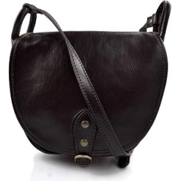 Ladies handbag leather bag clutch hobo bag shoulder bag dark brown crossbody bag made in Italy genuine leather