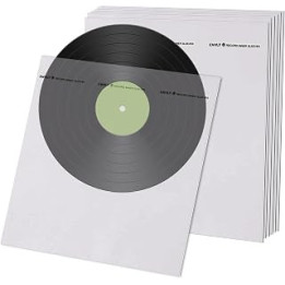 ENVLY® Vinyl Record Inner Sleeves (Pack of 50) | Rice Paper | Anti-Static (7