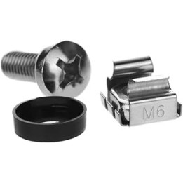 RION TECH M6 Cage Nuts & Screws for Server Shelves Cabinets, Lengthened 16mm- Rack Mount Screws (50 Pk)