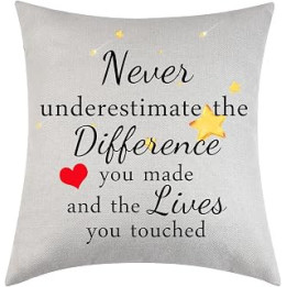 Retirement Gifts for Colleagues Coworker Leaving Gifts Throw Pillow Cover Thank You Cushion Cover for Coworker