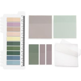 kukifun 500 Sheets Transparent Sticky Notes Tabs,See Through Clear 75mm*75mm 75*25mm Waterproof Translucent Aesthetic