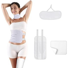 Castor Oil Pack, Castor Oil Pack Wrap for Waist and Thyroid Neck, Castor Oil Organic, Reusable Organic Castor Oil Pack Kit,