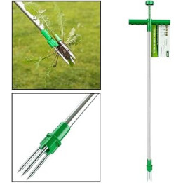 AMOS Weed Puller Weeder Twister Push Twist & Pull Claw Garden Lawn Easy Root Remover Killer Grabber Long Handled Lightweight