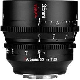 7artisans 35mm T1.05 Manual Focus Cine Lens Large Aperture Mini Cinema Lens for Canon RF
