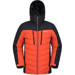 Vulcan Mens Padded Ski Jacket - Snowproof & Breathable Coat with Padded Insulation, Detachable Hood & Snowskirt - For Winter