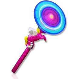The Glowhouse Light Up Pink Unicorn Windmill Swivel Fan