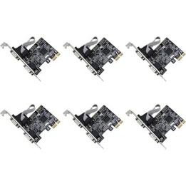 JUFUM 6X PCIe to Serial Ports RS232 Interface PCI-E PCI Express Card Adapter Industrial Control Computer Expansion Card