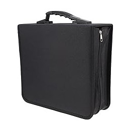 LIFKOME Wallet 400 CD Case Cases Travel Case Holder Case CD Holder CD Dvd Carrying Case CD Bag Dvd Black Oxford Cloth Storage