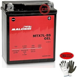 COMPATIBLE WITH APRILIA SXR 4T 3V E5 HE NEW CONFORT 50 from 2021 to 2022 BATTERY ALREADY FOR USE MALOSSI MTX7L-BS FACTORY