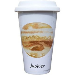 Jupiter Travel Mug Personalised - Gift for Outer Space Lover - Personalised Astronaut Thermal Ceramic Insulated Travel Mug