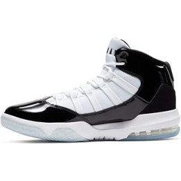 NIKE Men's Jordan Max Aura Basketball Shoes, Black White, 10 UK