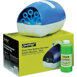 Blue Bubble Machine (Battery or Mains Powered)