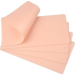 Benbilry Blank Tattoo Practice Skin, 5PCS 2MM Thick 27 X 15 CM Double Sides Tattooing and Microblading Eyebrow Practice Skin