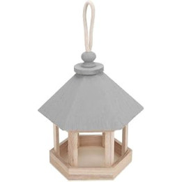 Birds House Wooden Outdoor Birds Feeder Hanging Birdhouse Exquisite Swing Birds House with Hang Rope for Garden Park